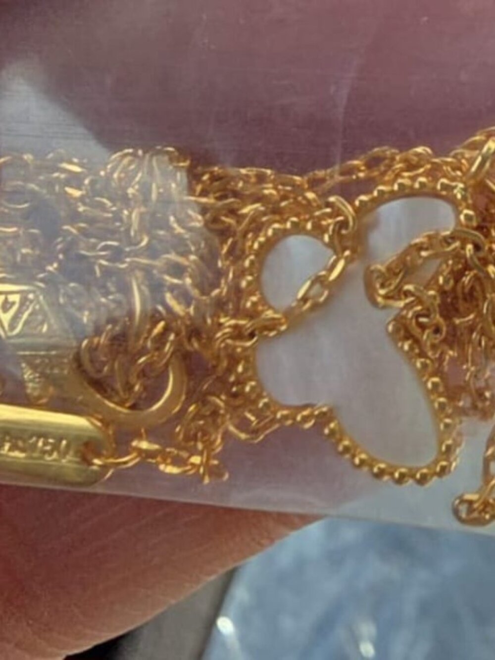 18K Gold Plated Butterfly Pendant Necklace Vancleef Inspired